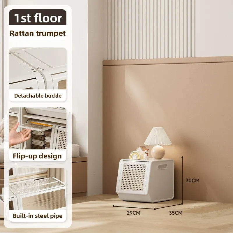 Oblique storage cabinet Children's toy storage rack Living room rack Bedroom finishing locker Multi-layer combination cabinet Oasis Select 29CM-1 Pack