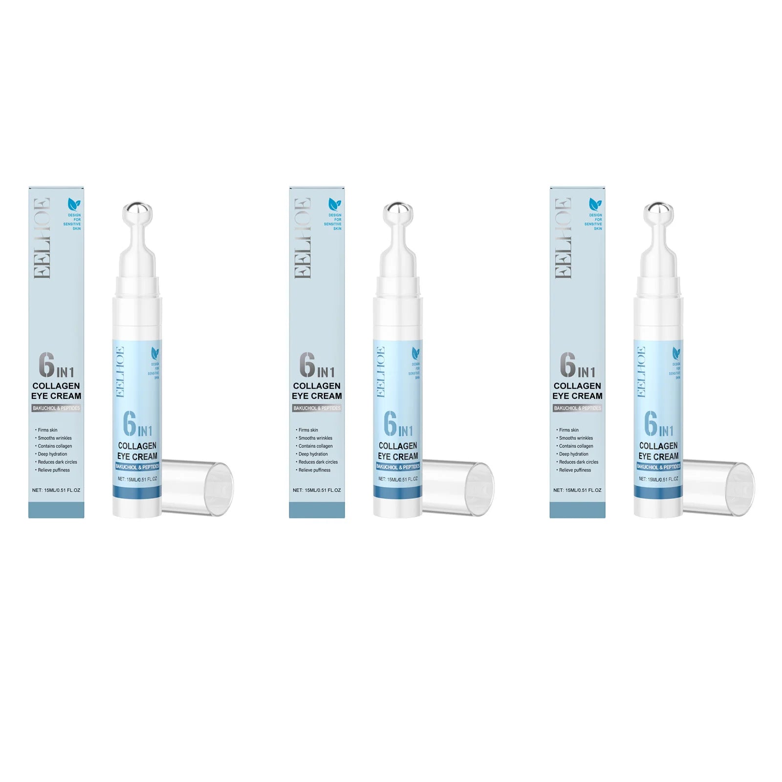 EELHOE Collagen Eye Cream – Dark Circles & Puffiness Collagen Eye Cream Oasis Select 3 x 15ml Boxed