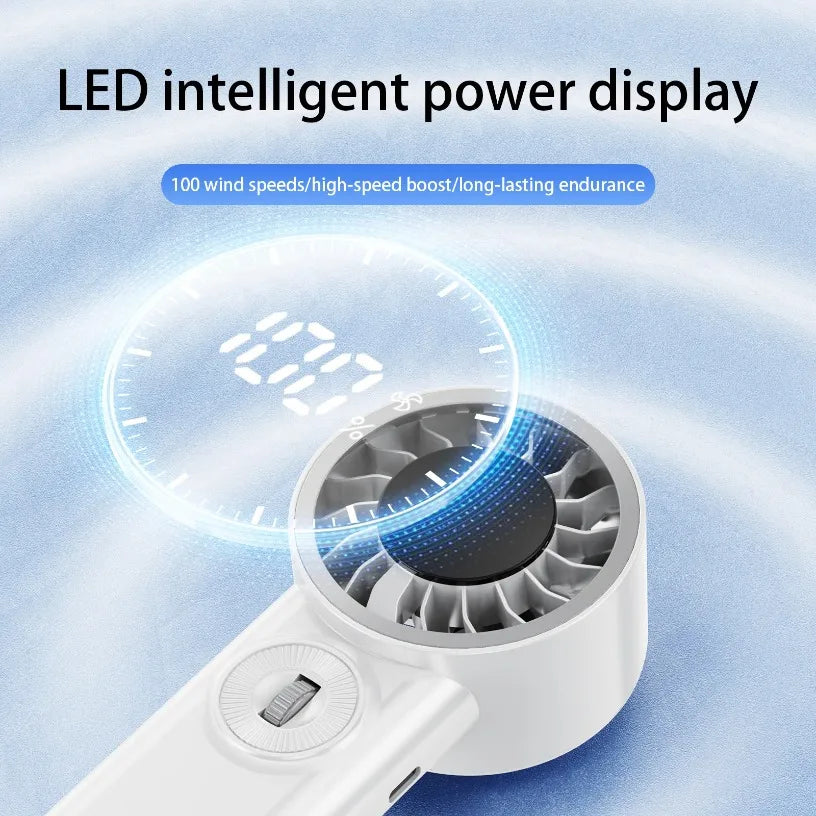 3600mAh Rechargeable Fan Ultra Quiet Handheld Fan 100 Gear Wind Speed Turbo Airflow Rechargeable Portable Fan For Office Travel Oasis Select