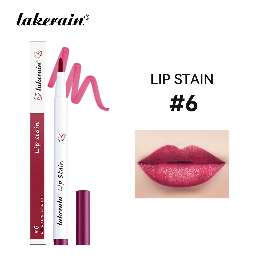 6Colors Lip Stain Pencil Liquid Lip Liner Waterproof Plumping Lip Tint Natural Matte Nude Brown Long Lasting Beauty Makeup Pen Oasis Select 06