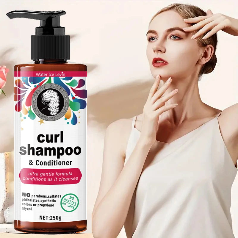 Curly Hair Shampoo & Conditioner 250g – Glycerin & Keratin Curl Shampoo Conditioner Oasis Select