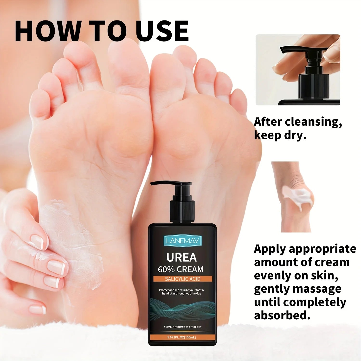 Urea 60% Cream with Salicylic Acid – Hand & Foot Moisturizer