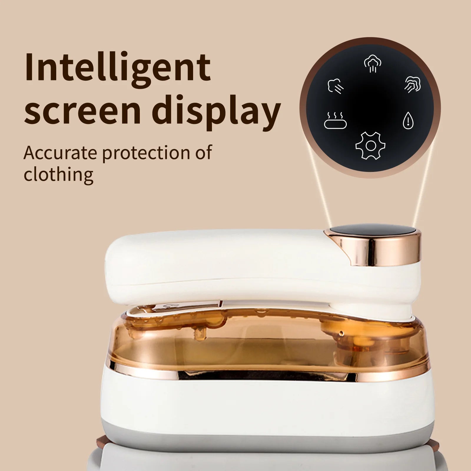 URGGU 1200W Handheld Garment Steamer | 3-Speed Touch Screen