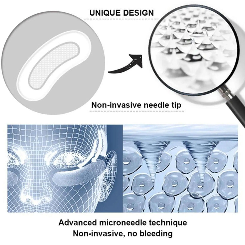 100 Pairs Hyaluronic Acid Microneedle Eye Patches – Firm & Brighten