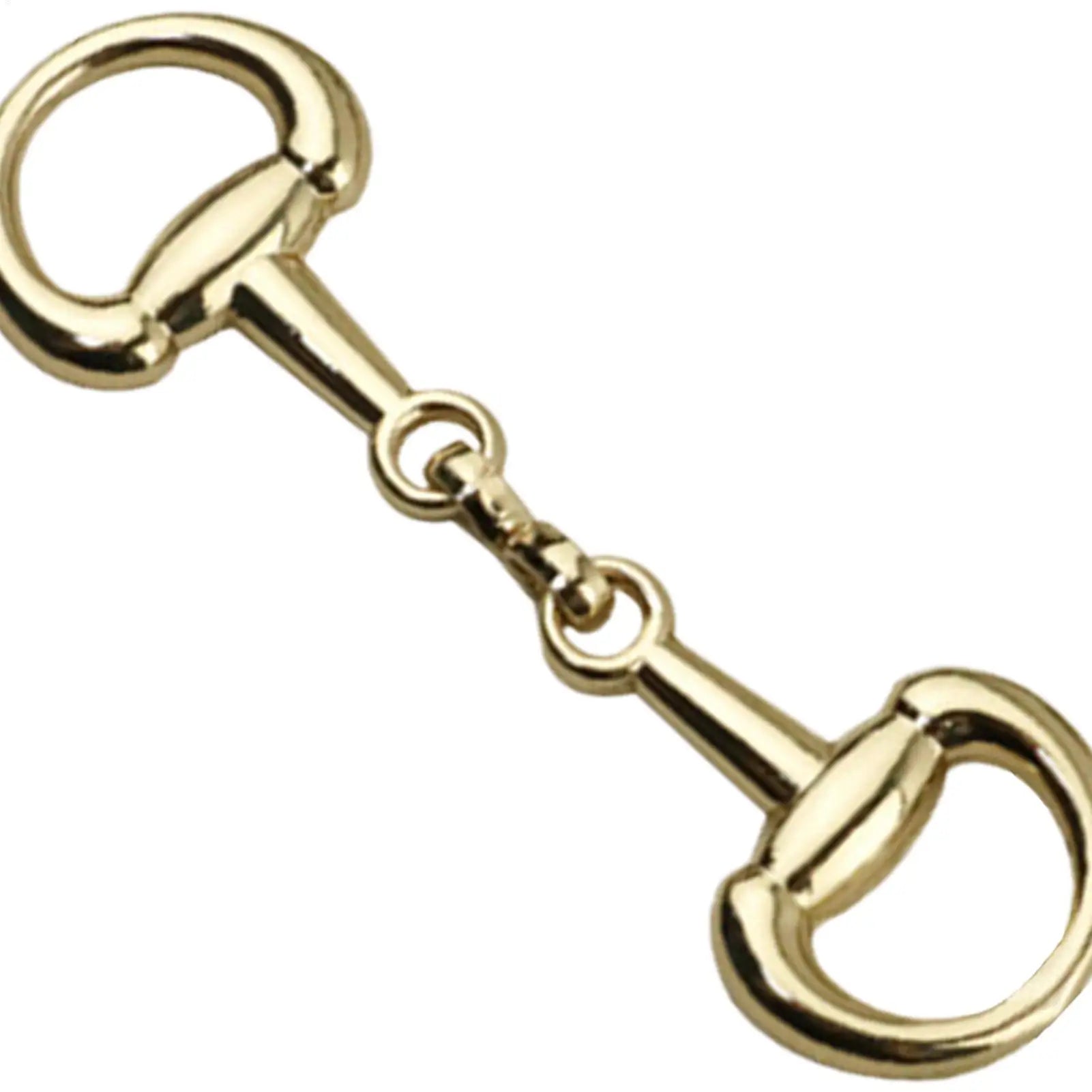 1PC Double D-Ring Snaffle Bit Alloy Equestrian Connecting Clasp D-Ring Snaffle Bit Connectors for Shoes Decoration Loafers Purse Oasis Select