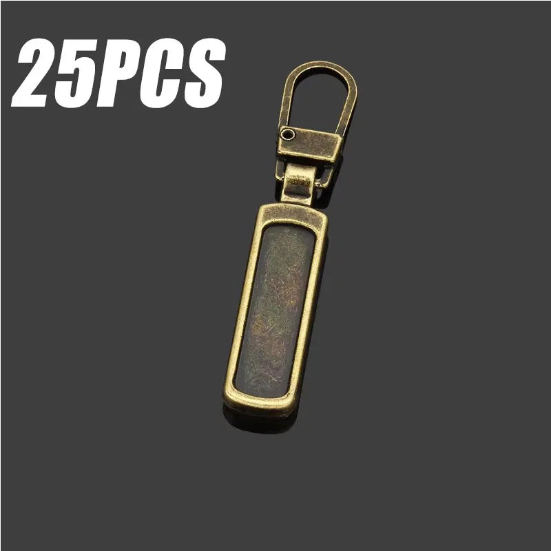 5/25pcs Detachable Metal Zipper Pullers for Zipper Sliders Head Zippers Repair Kits Zipper Pull Tab DIY Sewing Bags Down Jacket Oasis Select 25PCS Coppery