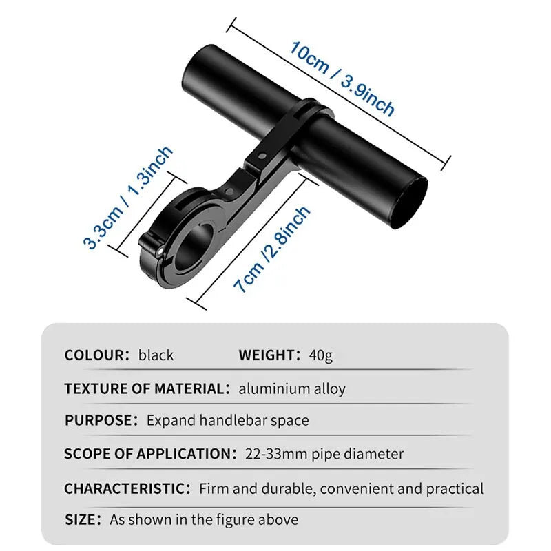Multifunctional Bicycle Handlebar Extender, Lightweight and Durable Handlebar Extension Bracket Oasis Select