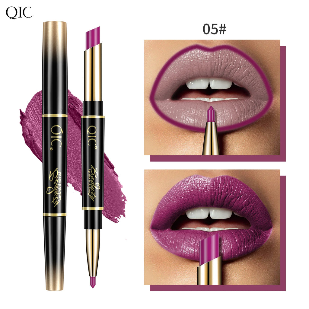 QIC Matte Velvet Lip Liner Pencil – Long-Lasting Contour