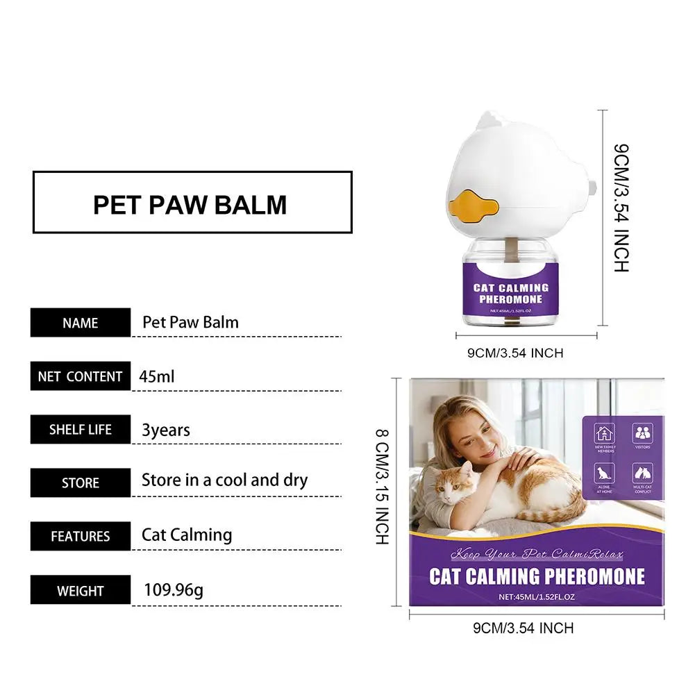 45ML Pheromone Diffuser for Cats, Pet Emotional Soothing Calming Effectively Relieves Anxiety Stress Reduce Scratching Device Oasis Select