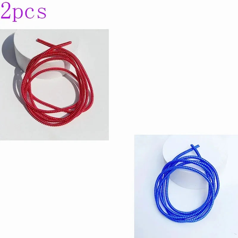2/1Pcs 1.6M Laser Cable Protectors Spiral Data Cable Organizer Wrap Universal Phone Charger Cord Saver Sleeve Oasis Select Mix colors-2pcs 4