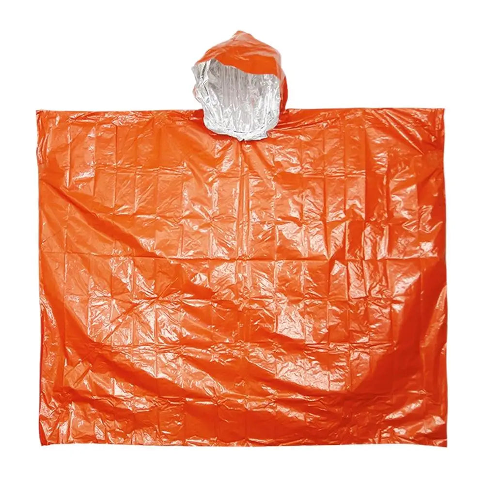 NEWE mergency Waterproof Raincoat Aluminum Film Disposable Poncho Warm Thermal Rainwear Blankets Survival Tools Camping Equipmen Oasis Select Navy Yellow