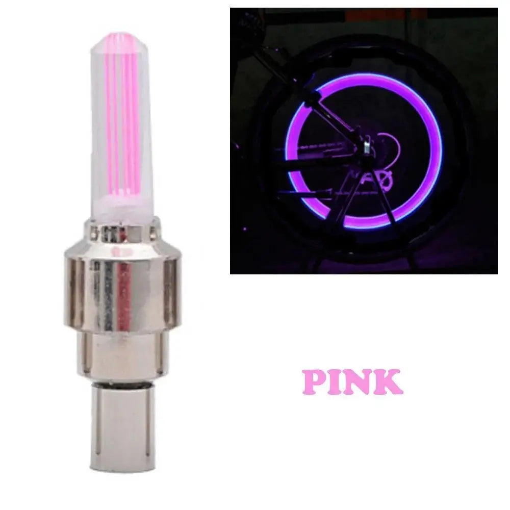 LED Bicycle Valve Light, Neon Bicycle Spoke Light, Bicycle Tire Valve Light, Night Riding Warning Light Bicycle Accessories Oasis Select A