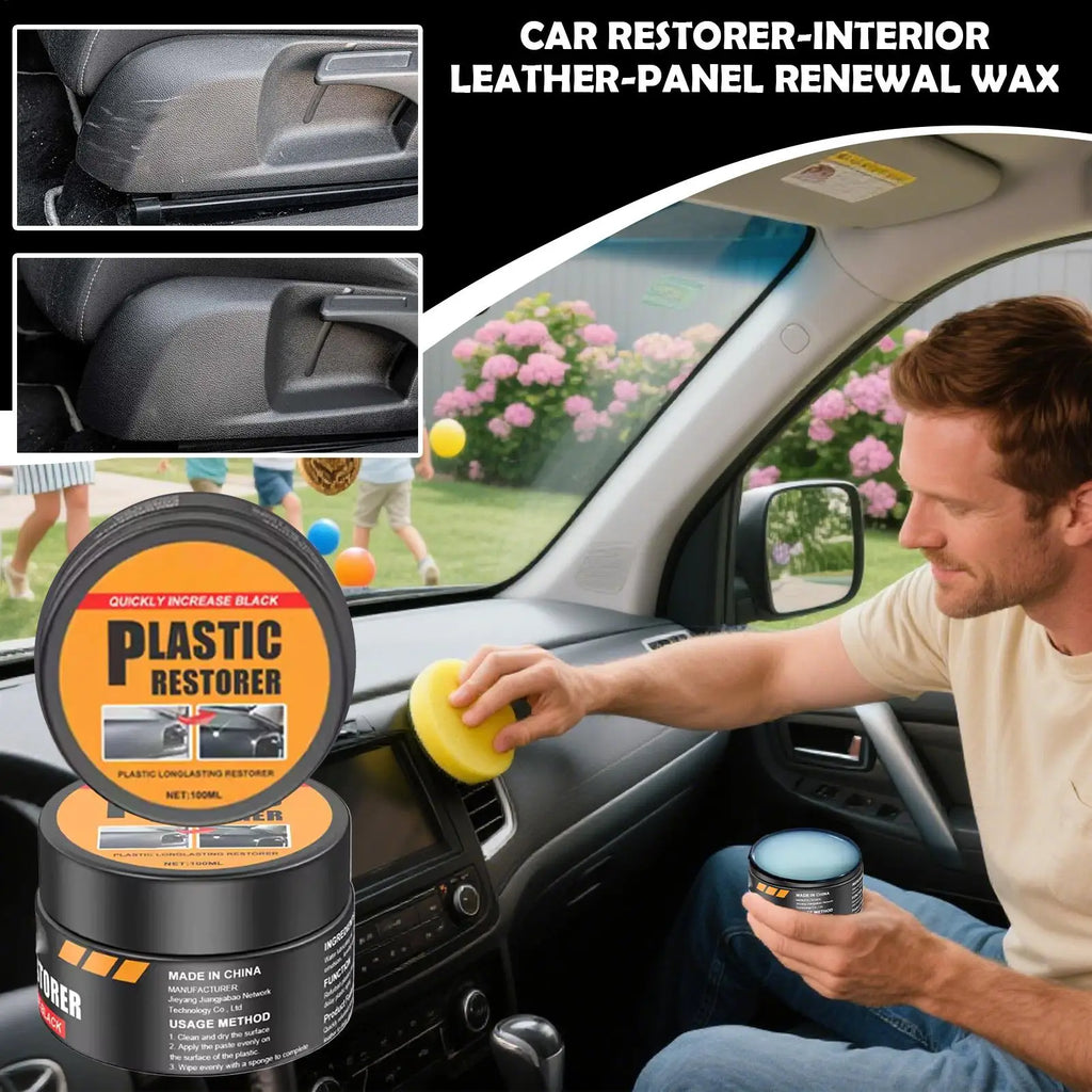 Leather Restorer Paste Renewal Wax Car Interior Leather Care Cleaning Cream Auto Shine Cleaner Long-Lasting Protection Cream Oasis Select