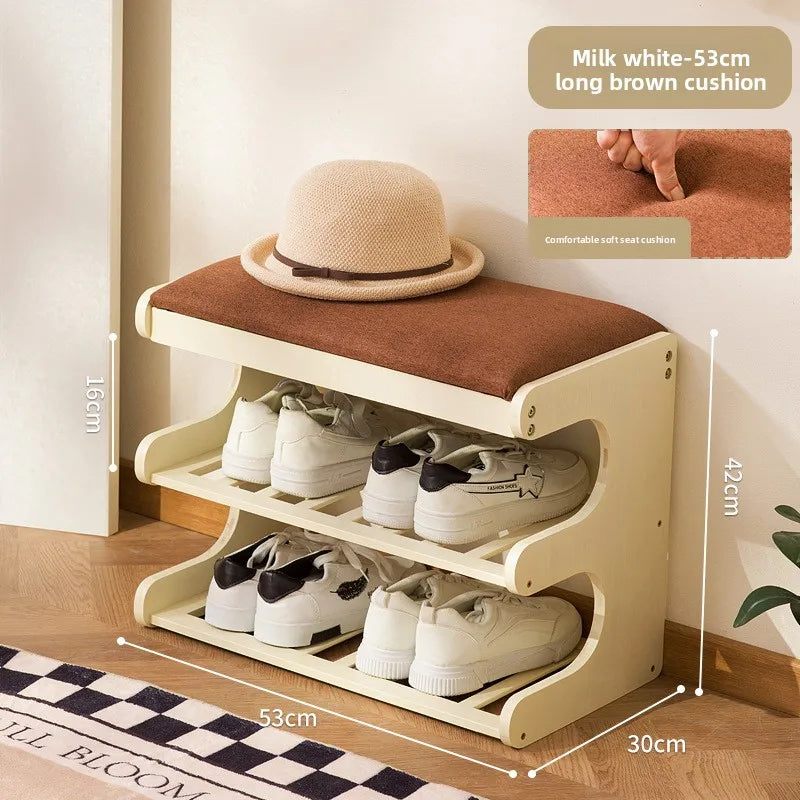 shoe changing stool at the door of the home, small apartment entering the door for storage, shoe stool entering the home Oasis Select Milk white 50 long 1