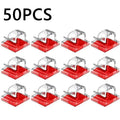 50PCS Adhesive Cable Wire Clips Clear Cable Outdoor Cable Management Wire Organizer Cord Holder for Under Desk Car Wall TV Cable Oasis Select 50 PCS