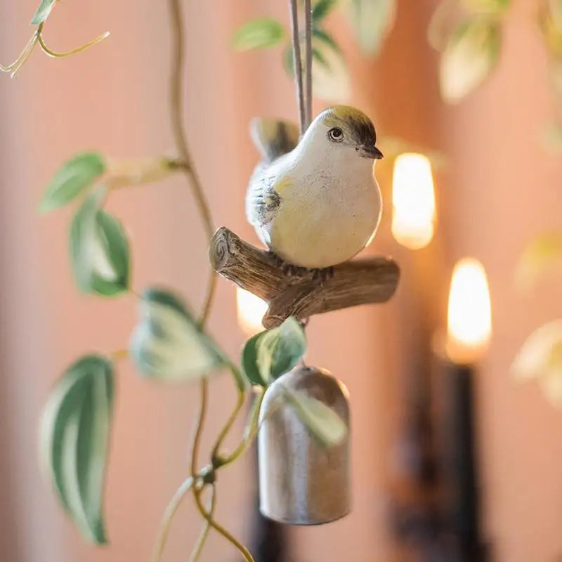 Bird Wind Chimes Resin Bell Pendants Decorative Villas Courtyards Rural Artistic Retro Gardens Sundries European Style Oasis Select