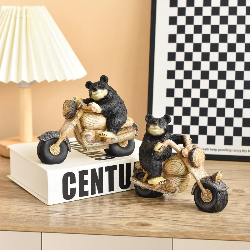 Black Bear Display Home Living Room TV Cabinet Porch Decoration Home Decor Desk Accessories Oasis Select