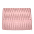 Silicone Water-draining Mat Water-patterned Placemat Foldable Table Mat Tableware Mat, Wine Glass Nordic Simple Dining Mat Oasis Select Nordic powder 40 45