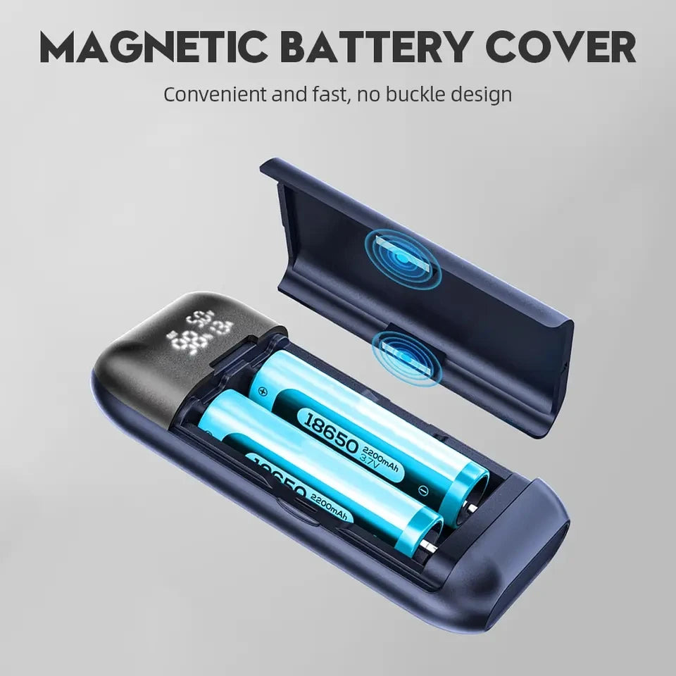 18650 Battery Charger Case DIY Power Bank Box Portable QC3.0 PD 18W Fast Charging Case for 18650 21700 20700 Lithium Batteries Oasis Select