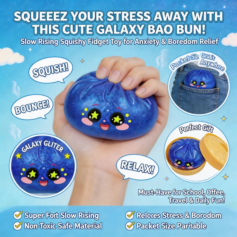 Colorful Steamed Bun Squeeze Toy Squishy toy Slow Rebound Soft Pinch Relieve stress improve focus Decompression Party Gifts Oasis Select
