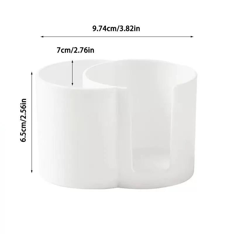 Q-Tip Holder Dispenser, 2-Section Bathroom Canister - Q-Tips, Cotton Pad & Ball Holder, Dustproof Cotton Rounds Holder Oasis Select WHITE
