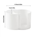 Q-Tip Holder Dispenser, 2-Section Bathroom Canister - Q-Tips, Cotton Pad & Ball Holder, Dustproof Cotton Rounds Holder Oasis Select WHITE