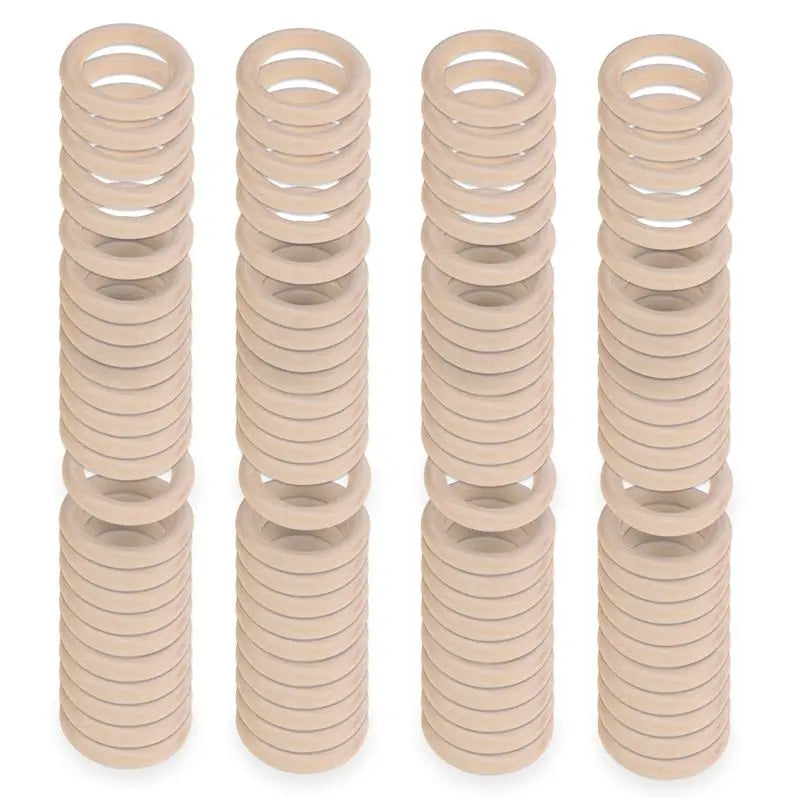 LIKE WISH 100PCS Natural Wood Rings For Crafts 55Mm Lace Rings Solid Wood Rings For DIY Crafts, Connectors Jewelry Making Oasis Select as shown