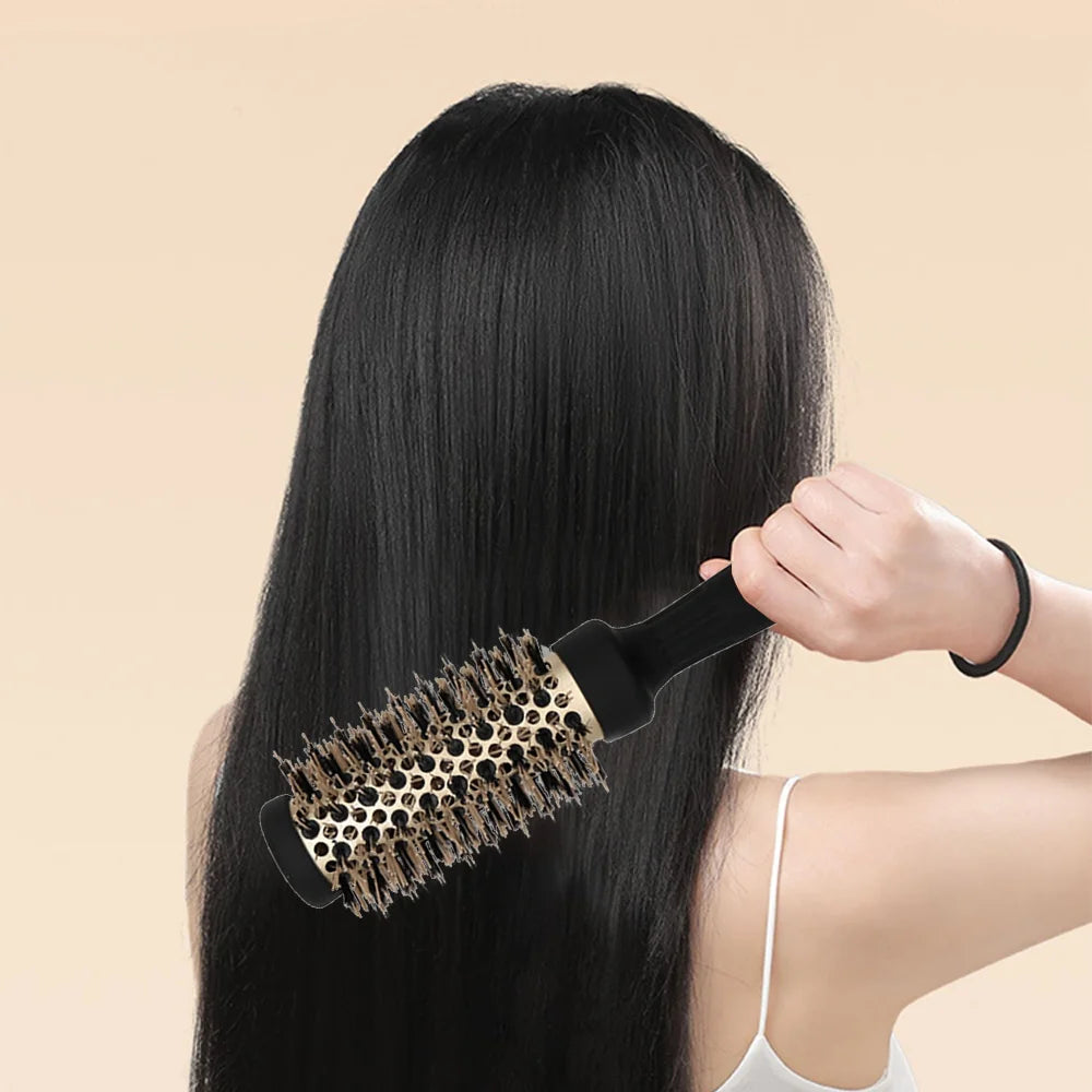 Hair Brush Comb Professional High Temperature Resistant Ceramic Iron Round Comb 5 Sizes For Blow Dry Salon Styling Tools Oasis Select