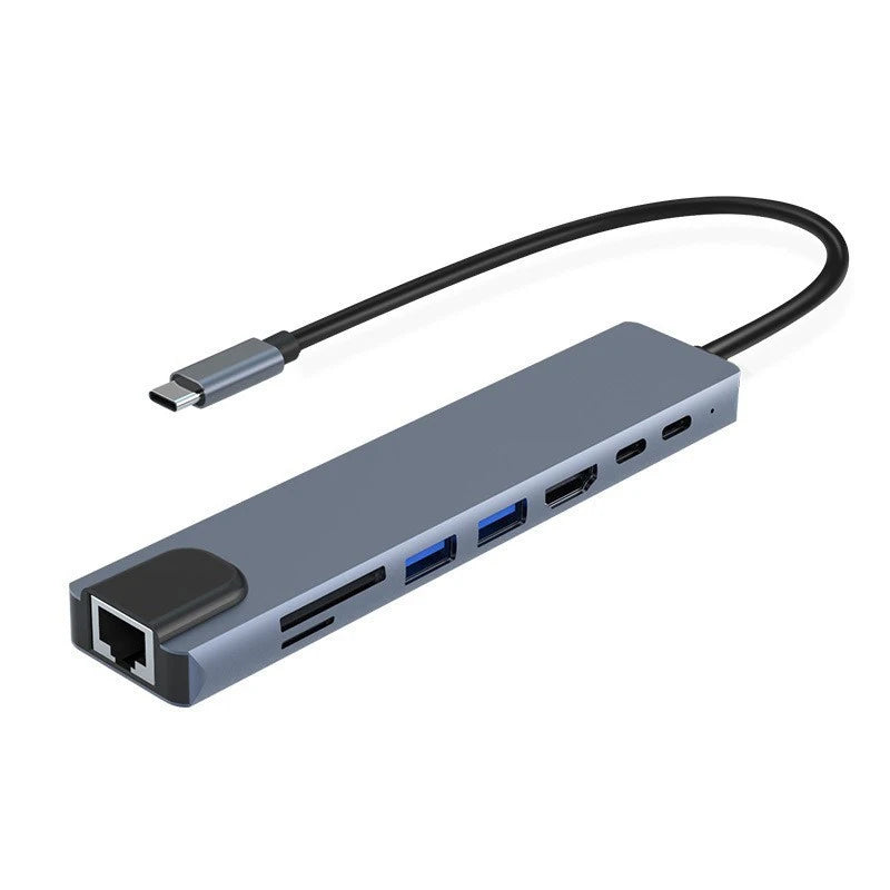 USB-C Hub 8IN1 Type C Adapter Multiport USB3.0 PD Charging Port TF SD Card Reader Mobile Phone Tablet Converter Oasis Select B