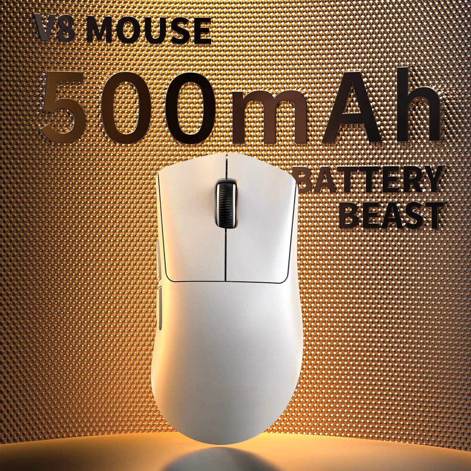 ATTACK SHARK V8 Dual 8K Gaming Wireless Mouse, PAW3950MAX 42K DPI, 8000Hz, 59g Lightweight Ice-Cool Coating, Nordic 54L15 MCU Oasis Select
