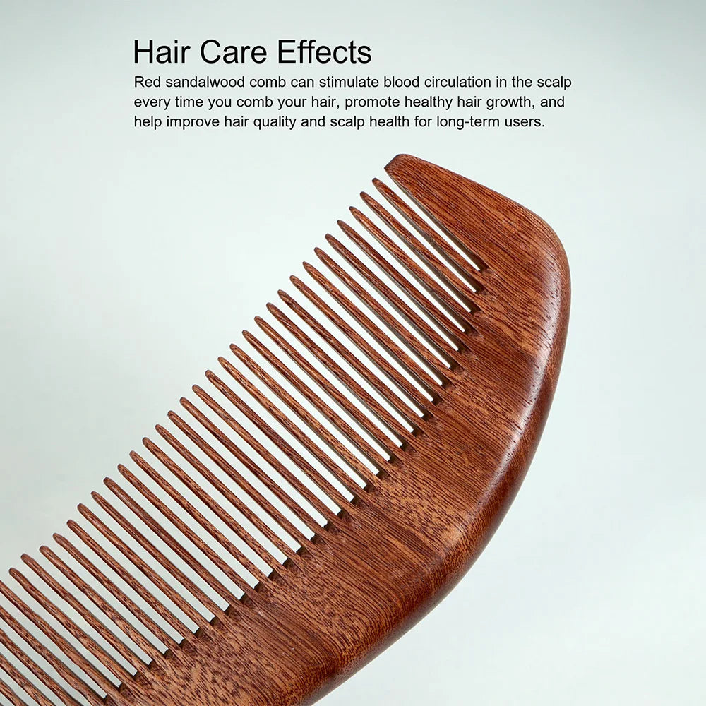 Natural Wood Comb Sandalwood Hair Comb Scalp Massage Combs Massage Anti-tangle Anti Static Hair Brush Hairdressing Styling Tools Oasis Select