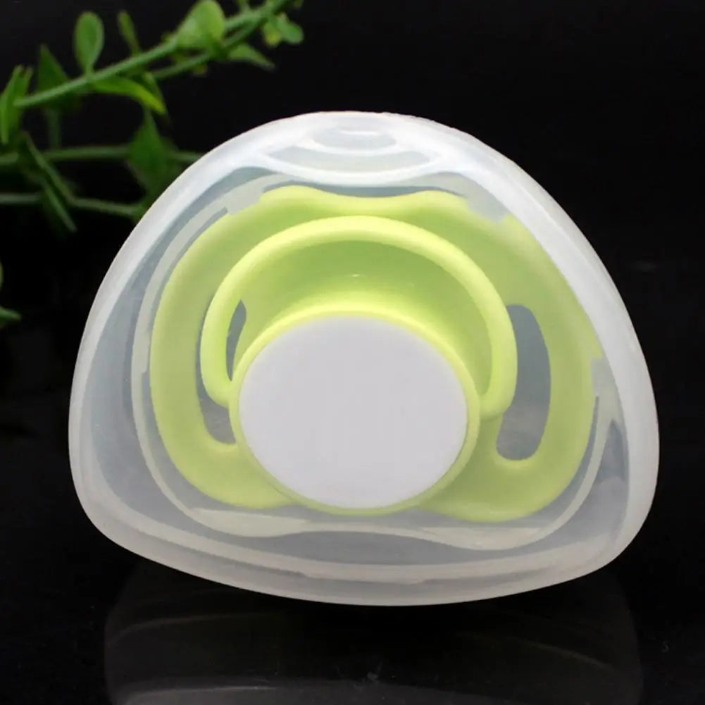 Pacifier Cover 3 Pieces Pacifier Container Holder Case Lightweight Transparent Baby Soother Container Carrier for Boys Girls Oasis Select