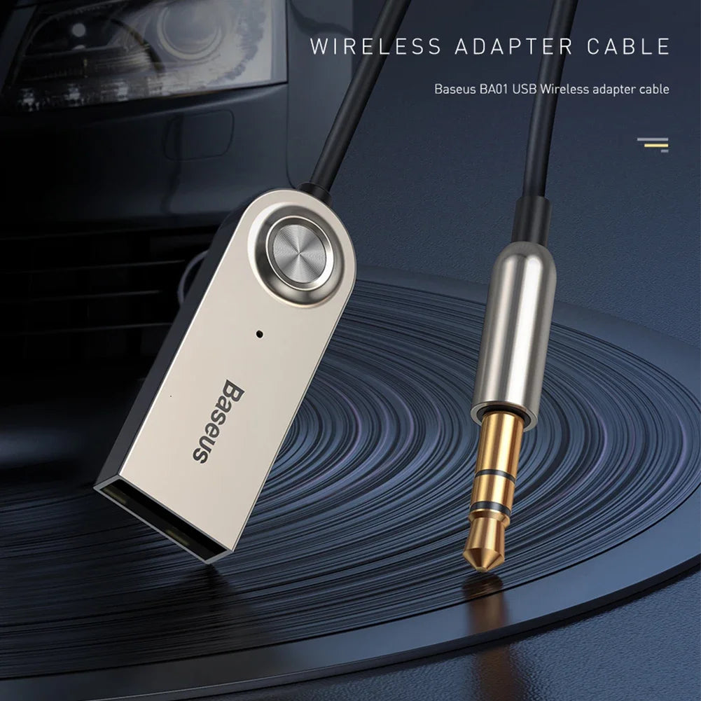 Bluetooth 5.0 Aux Adapter – 3.5mm Car Audio Receiver Dongle