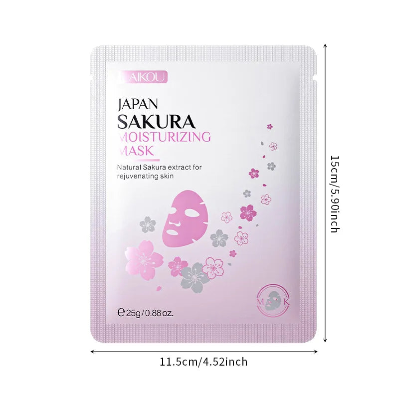 LAIKOU Sakura Sheet Mask 10-Pack – Moisturizing & Anti-Aging Sheet Face Mask Oasis Select