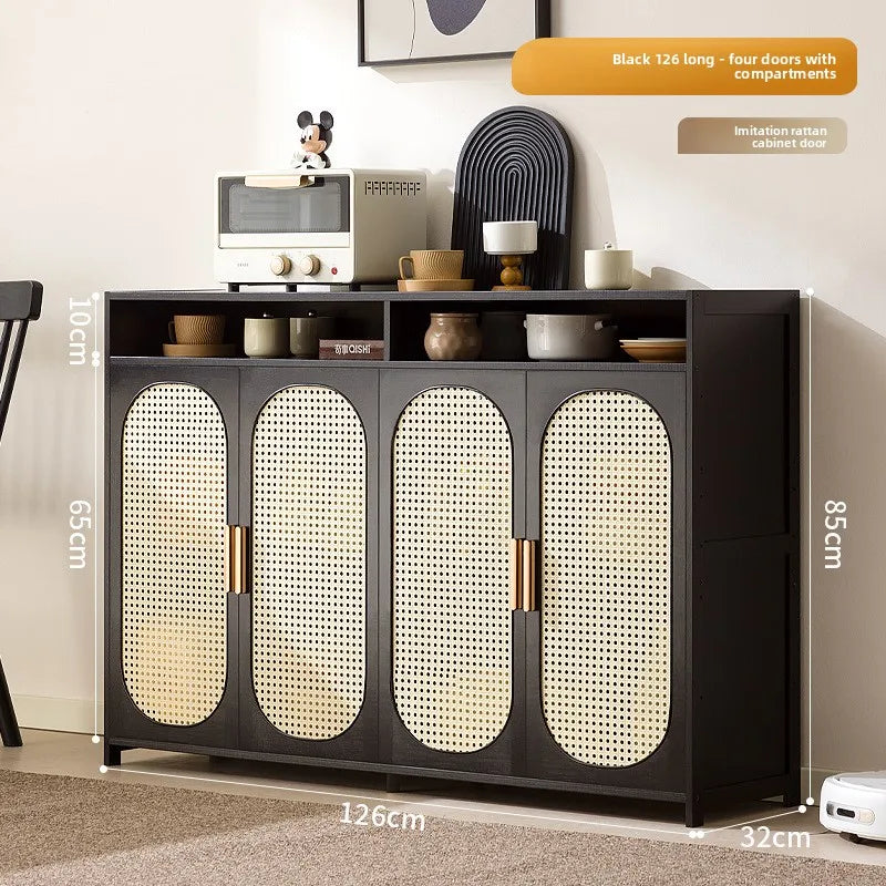 Tea Cabinet Living Room Against Wall Locker Storage Low Kitchen Shelf