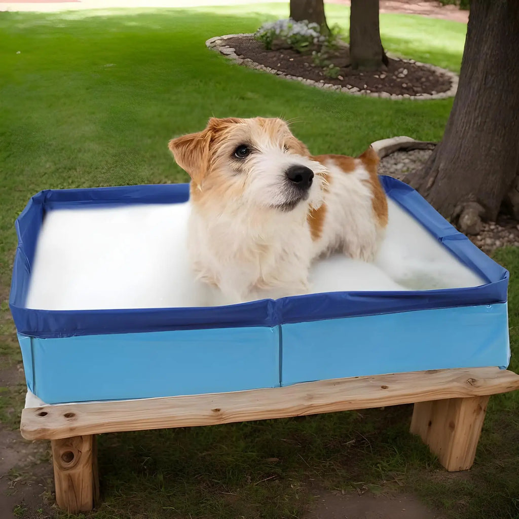 Dog Kiddie Pool PVC Folding Swimming Pool For Dog Non-Inflatable Save Space Pet Puppy Bathing Tub For Puppy Cats Other Animals Oasis Select