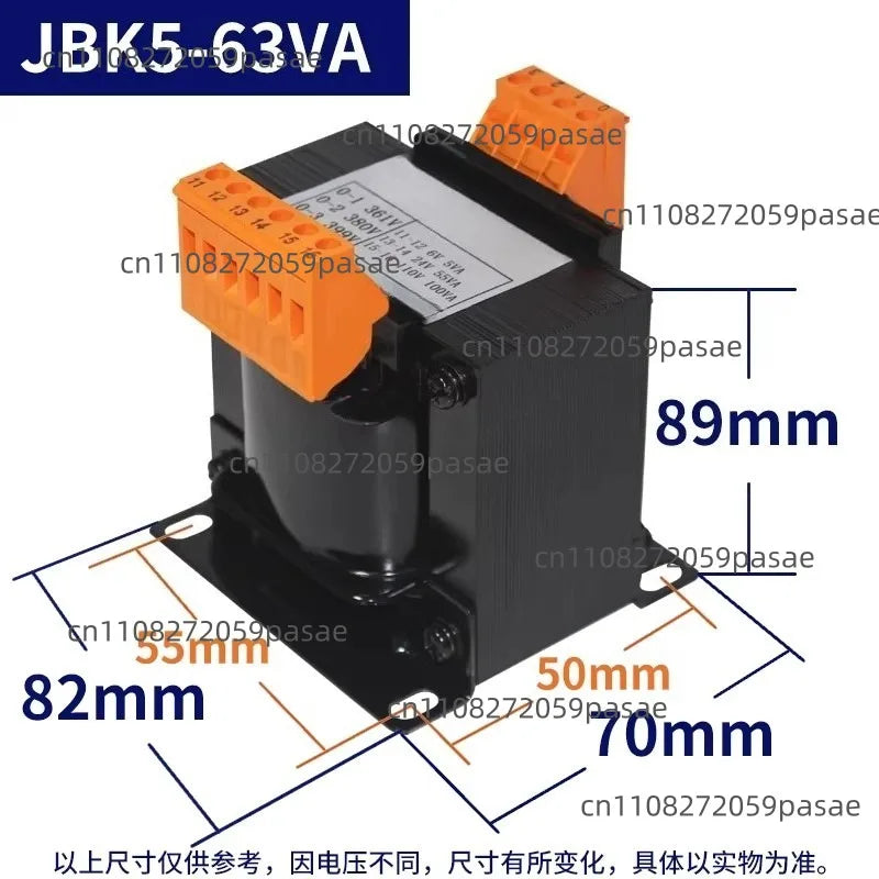 Machine Tool Control Transformer JBK3-250VA Dry Isolation JBK5-160VA Elevator Machine Grinding and Milling Lathe Numerical Oasis Select JBK5-63VA