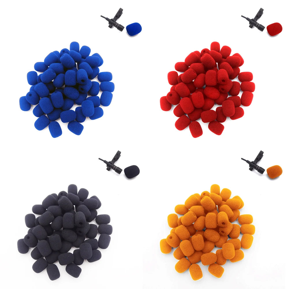 10pcs 6mm Mini Headset Microphone Cover Sponge Foam Windscreen Replacement Lavalier Gooseneck Conference Mic Cover Oasis Select