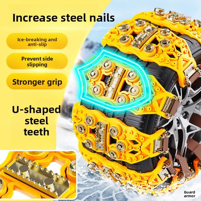 Car tire anti-skid chain, small car off-road vehicle SUV universal type TPU thick winter snow chain Oasis Select