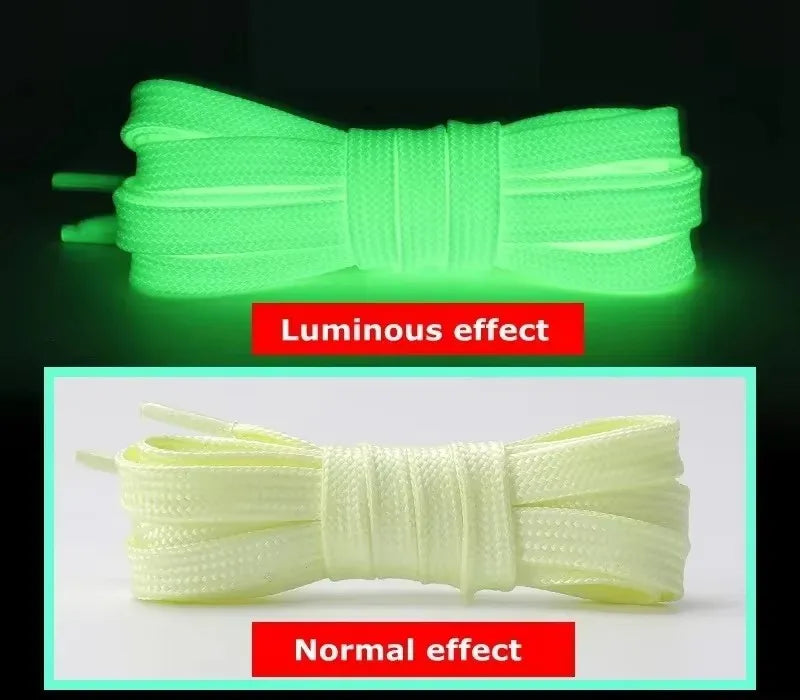 1/2pcs Luminous Shoe Laces Bold High Quality Fluorescent Shoelaces Glow In The Dark Night Round Shoelace Sneaker Laces Shoes Oasis Select Yellow