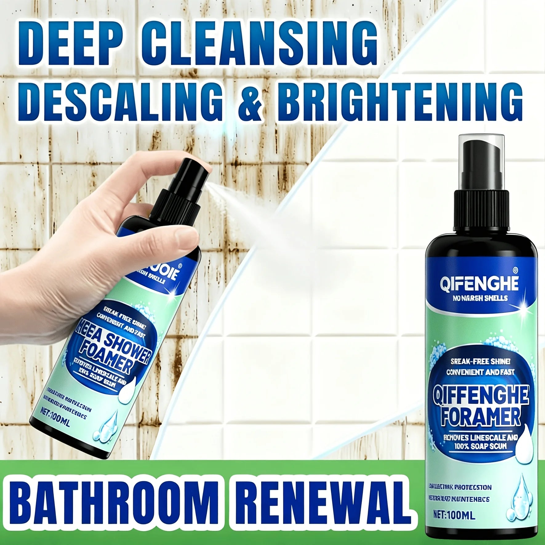 Multi-Purpose Bathroom Spray Cleaner – Soap Scum & Grout