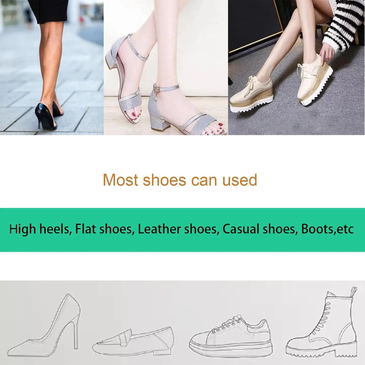3/6/9 Heel Pads for Shoes Heel Cushion High Heels Ultra-Soft Cushioned Inserts to Prevent Rubbing Boost Comfort in Women's Shoes Oasis Select