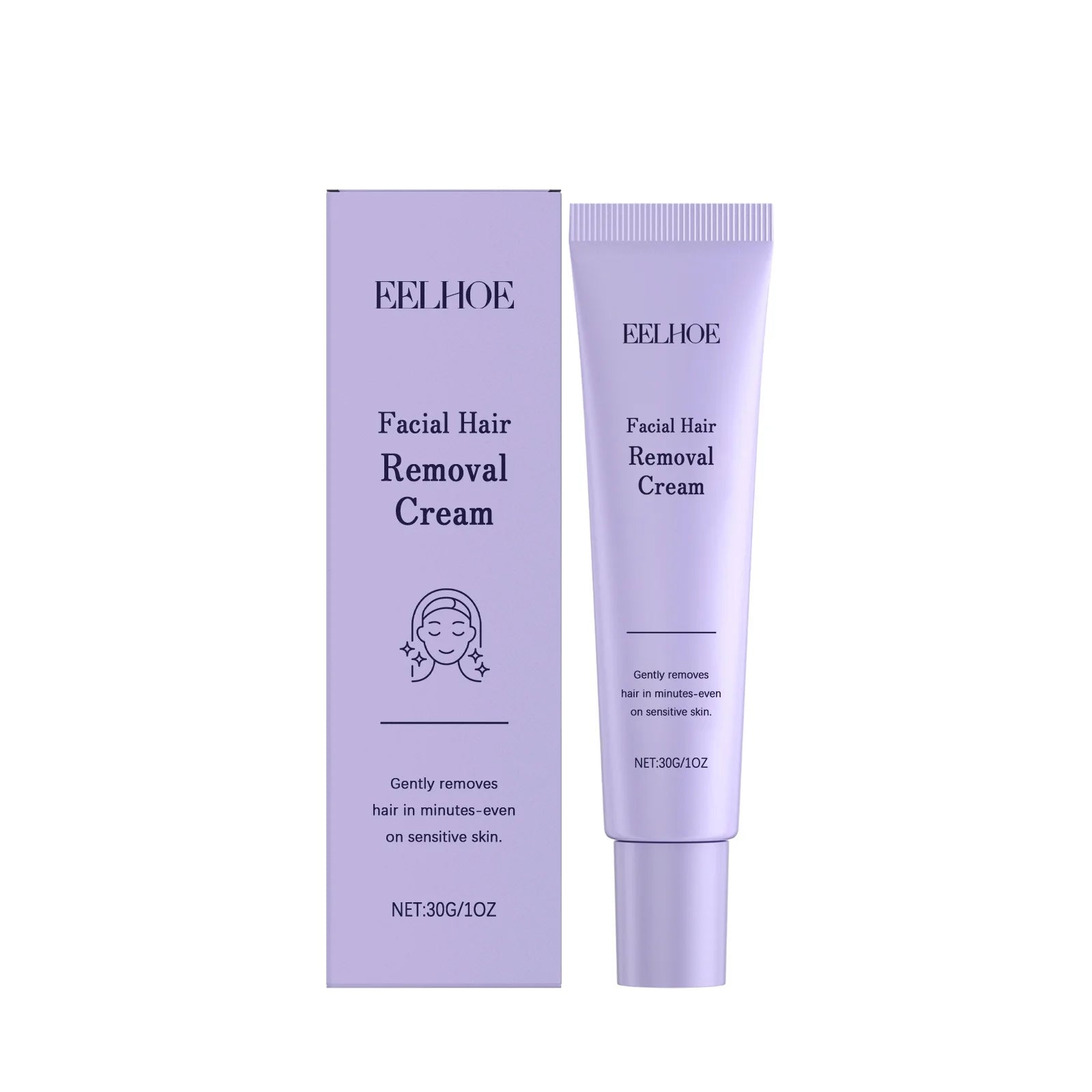 EELHOE Facial Hair Removal Cream – Painless & Gentle Facial Depilatory Cream Oasis Select 30g