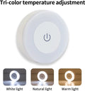 LED Night Light USB Rechargeable Night Lamp 3 Color Dimmable Wall Lamp Wireless Bedroom Kitchen Cabinet Wardrobe Staircase Lamp Oasis Select 3-Colors