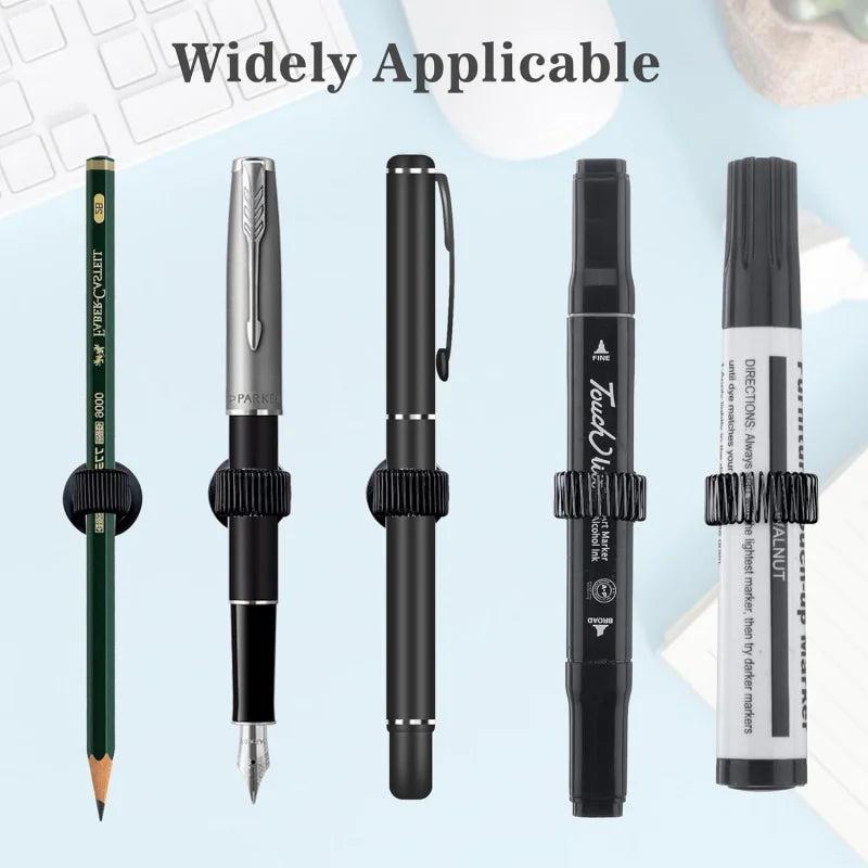 Metal Pen Holder Adjustable Spring Loop Self Adhesive Pencil Oasis Select