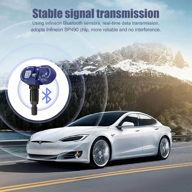 For Tesla Model 3 S X Y 1/4PCS Tire Pressure Monitoring Sensor 1490701-01-C Compatible with 1490701-01-B 149070101A 149070101C Oasis Select