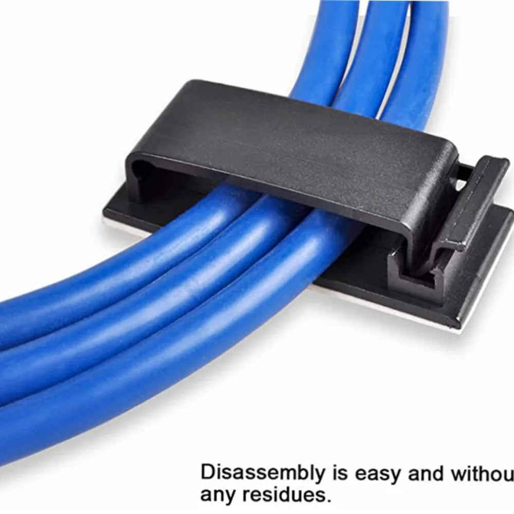 Clips Self Adhesive Car Cord Clip Wire Holder Harness Clamp Cable Clamp Cable Organizer Wire Organizer Flexible Cable Winder Oasis Select