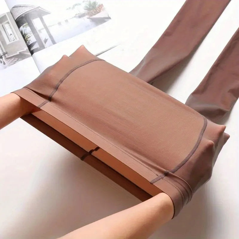 80g Fake Translucent Pantyhose High Waist Slim Anti-snag Pantyhose Insulated Women's Tights Lingerie Sexy Women's Stockings Oasis Select