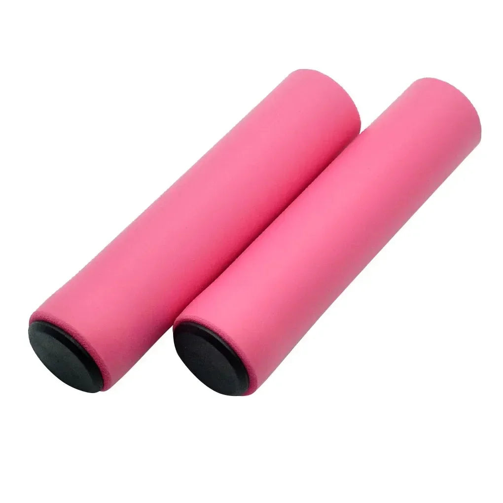 3/2/1Pairs Bicycle Grip Silicone Sponge Soft MTB Mountain Bike Handlebar Cover Anti Slip Shock-Absorbing Scooter Grip Oasis Select 1pair pink