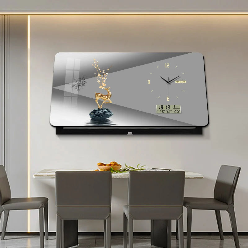 Perpetual Calendar Large Size Electric Meter Box Decorative Picture Wall Clock Distribution Box Block Decorative Wall Clock Oasis Select